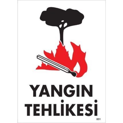 Yangın Tehlikesi Uyarı Levhası