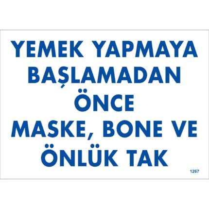 Yemek Yapmaya Başlamadan Önce Maske
