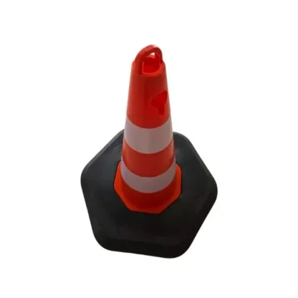 50 cm ağırlıklı trafik konisi turuncu üçgen duba