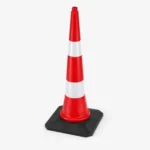 90 cm Kauçuk Tabanlı Ekonomik Trafik Konisi