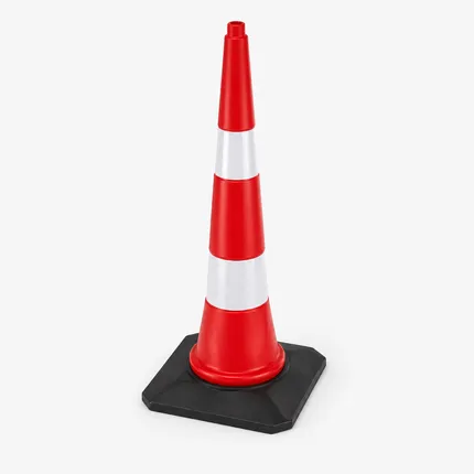90 cm Kauçuk Tabanlı Ekonomik Trafik Konisi