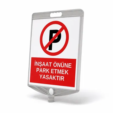 İnşaat Önüne ParkEtmek Yasaktır Levhası