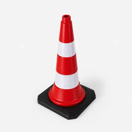 Kauçuk Tabanlı 50 cm Ekonomik Trafik Konisi