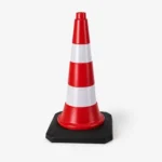Kauçuk Tabanlı Ekonomik Trafik Konisi 50 cm