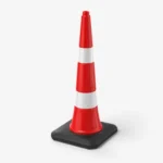 Kauçuk Tabanlı Ekonomik Trafik Konisi 90cm