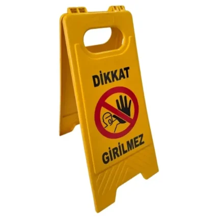 dikkat girilmez uyarı levhası portatif katlanabilir