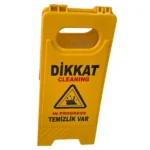 dikkat temizlik var uyarı levhası portatif katlanabilir