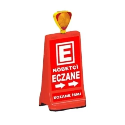 Flaşör Lambalı Nöbetçi Eczane Tabelası Eczane Dubası Plastik Duba Çift Yön