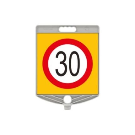 Hız Sınırı Levhası 30 km Azami Hız Sınırı Levha Kare Plastik Uyarı Levhası