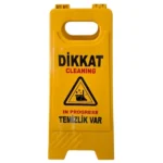 katlanabilir portatif uyarı levhası temizlik var uyarısı