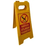 katlanır dikkat havuza atlamak yasaktır uyarı levhası