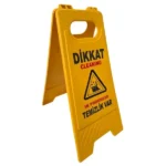 katlanır dikkat temizlik var uyarı levhası