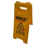 katlanır dikkat temizlik yapılıyor uyarı levhası