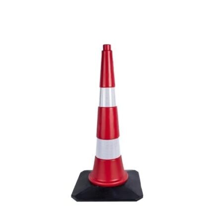 Kauçuk Tabanlı 75 cm Ekonomik Trafik Konisi