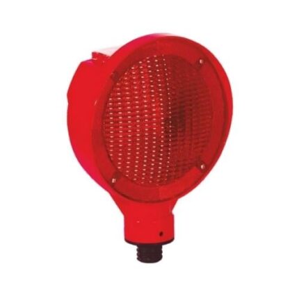 Kırmızı Solar Flaşörlü Yuvarlak Ledli Lamba