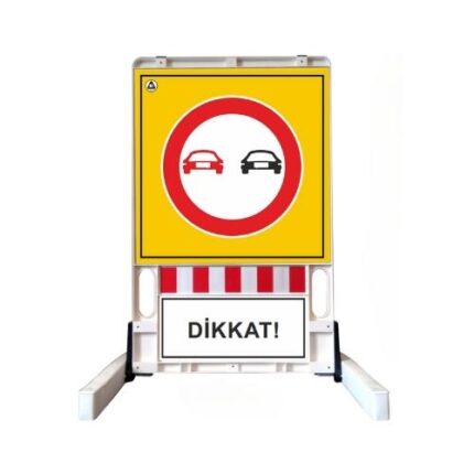 Sollamak Yasak Katlanır Uyarı Levhalı Bariyer
