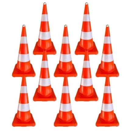 10 Adet 75 cm Ekonomik Trafik Konisi Seti