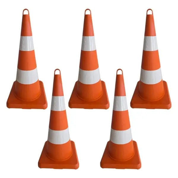 75 cm plastik turuncu trafik konisi dörtgen taban 5li set 75 cm plastik turuncu trafik konisi dörtgen taban 5li set