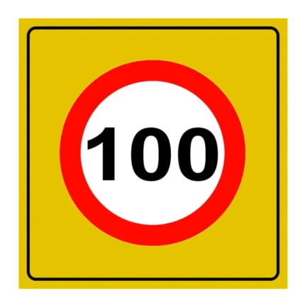 Hız Sınırı Tabela Azami Hız Sınırlaması 100 km Levhası Yol Bakım TT-29
