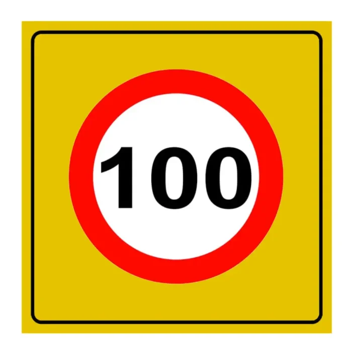 Hız Sınırı Tabela Azami Hız Sınırlaması 100 km Levhası Yol Bakım TT-29