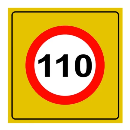 Hız Sınırı Tabelası Azami Hız Levhası 110 km Yol Bakım Onarım TT-29