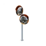 İkili 60 cm Güvenlik Aynası - 3 Metre Galvanizli Direk Set