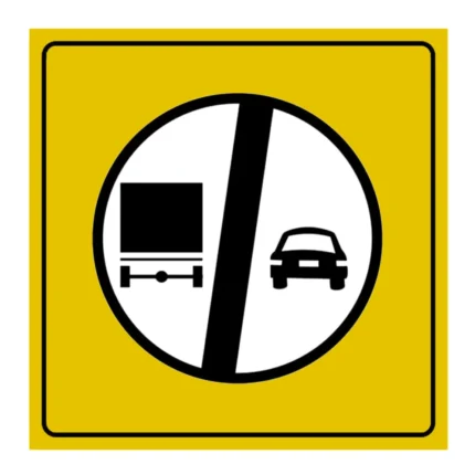 Kamyonlar İçin Geçme Yasağı Sonu Levhası Onarım Trafik İşareti TT-34b
