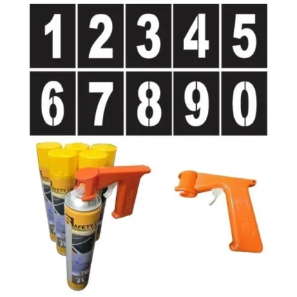 Rakam Boyama Şablonu ve 750 ml. Sprey Boya Seti