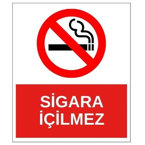 Sigara İçilmez Sticker Yapışkanlı Etiket blank