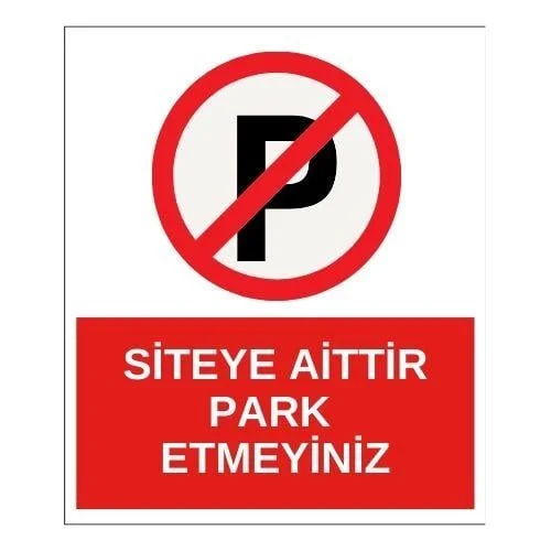 Siteye Aittir Park Etmeyiniz Sticker Yapışkanlı Etiket blank
