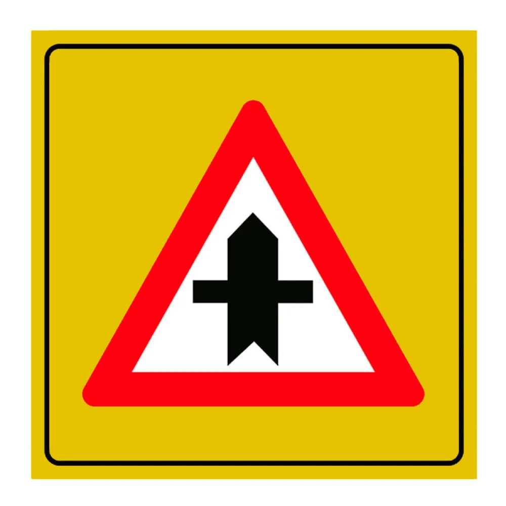 Tali Yol İşareti Levhası Anayol Tali Yol Trafik Onarım Tabelası Anlamı T-22a Tali Yol İşareti Levhası Anayol Tali Yol Trafik Onarım Tabelası Anlamı T-22a