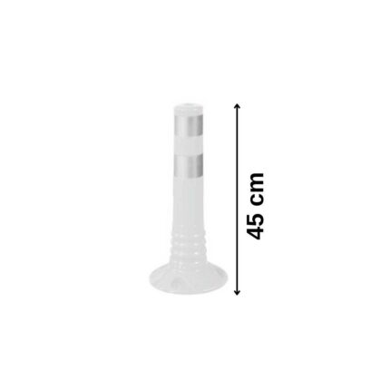45cm Beyaz Ekonomik Delinatör Duba