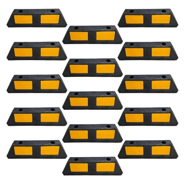 50 cm kauçuk otopark araç stoperi 15li set 50 cm kauçuk otopark araç stoperi 15li set