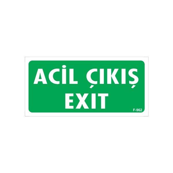 Acil Çıkış Exit Uyarı Levhası Acil Çıkış Exit Uyarı Levhası