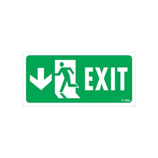 Exıt Uyarı Levhası Aşağı Ok Exıt Uyarı Levhası Aşağı Ok