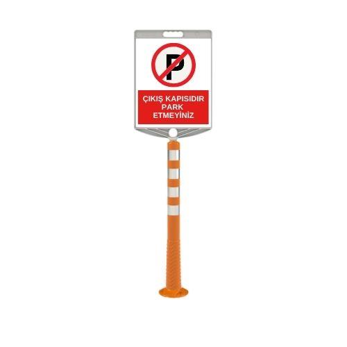 30x30 cm Çıkış Kapısıdır Park Etmeyiniz Levhalı 100 cm Delinatör Seti 30x30 cm Çıkış Kapısıdır Park Etmeyiniz Levhalı 100 cm Delinatör Seti
