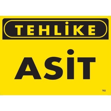 Tehlike Asit Uyarı Levhası