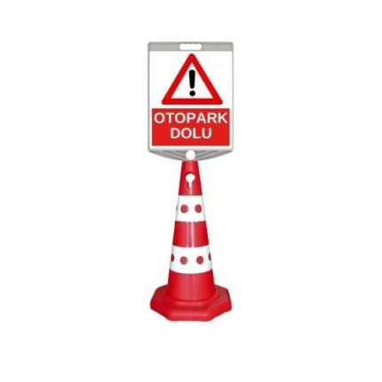 Otopark Dolu Levhalı Benekli Reklam Konisi