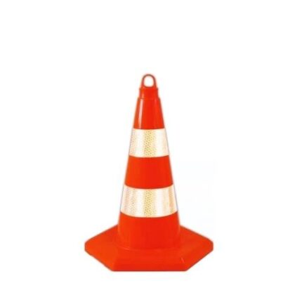 50 cm PVC Trafik Konisi Çift Reflektif