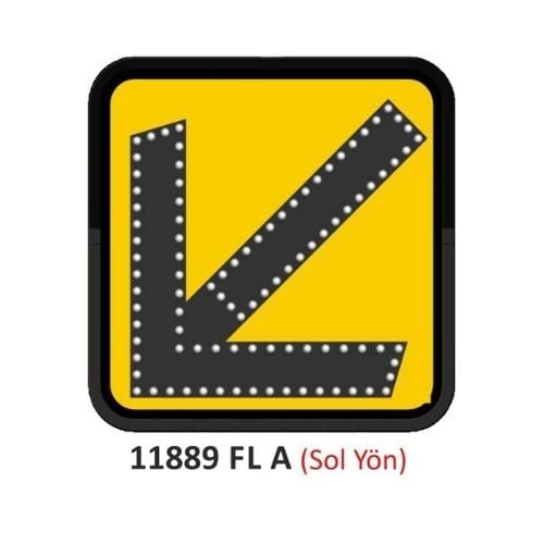 60x60 cm Elektrikli AC Ledli Sola Yönlendirme Yol Bakım Levhası 60x60 cm Elektrikli AC Ledli Sola Yönlendirme Yol Bakım Levhası