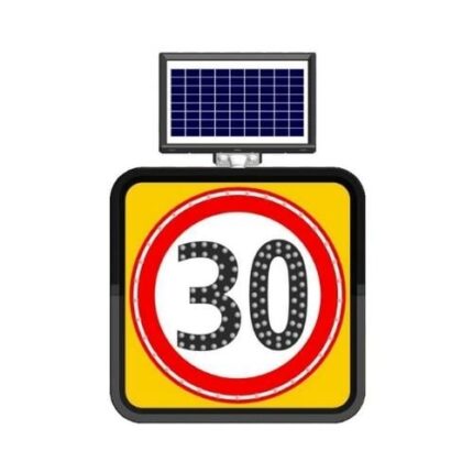 60x60 cm Güneş Enerjili Solar Ledli Azami Hız 30 km Levhası