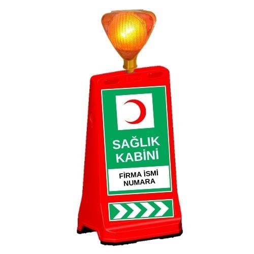 Işıklı Sağlık Kabini Tabelası Kırmızı Işıklı Sağlık Kabini Tabelası Kırmızı