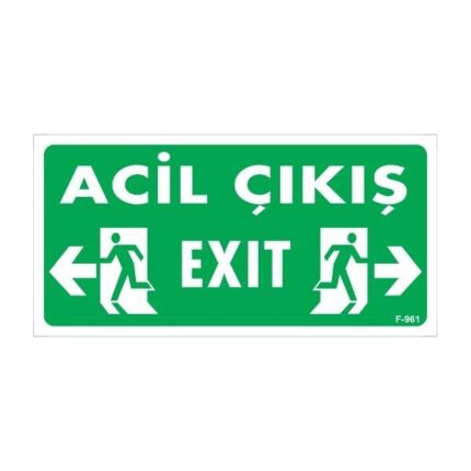 Acil Çıkış Yönlendirme Uyarı Levhası