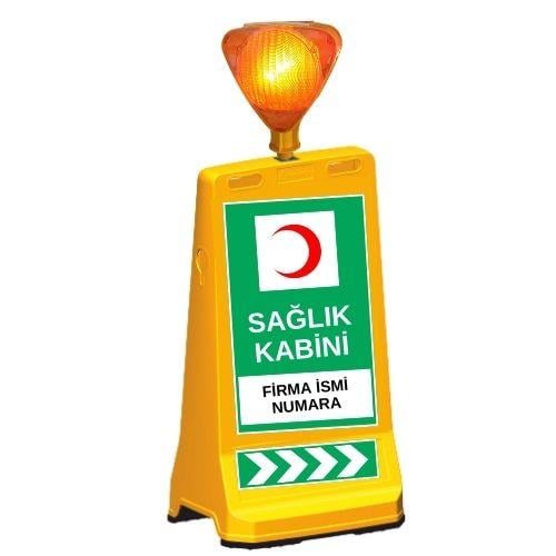 Işıklı Sarı Sağlık Kabini Tabelası Işıklı Sarı Sağlık Kabini Tabelası