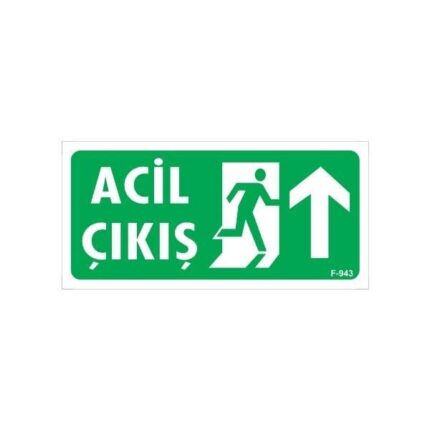 Acil Çıkış Uyarı Levhası Yukarı Ok