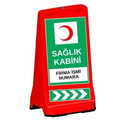 Kırmızı Sağlık Kabini Tabelası Kırmızı Sağlık Kabini Tabelası