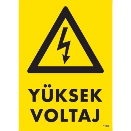 Yüksek Voltaj Uyarı Levhası