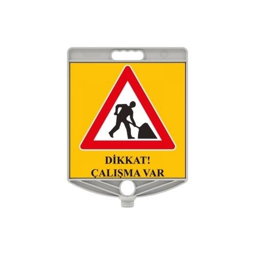 Dikkat Çalışma Var Levhası Kare Plastik Levha Plastik Uyarı Levhası Dikkat Çalışma Var Levhası Kare Plastik Levha Plastik Uyarı Levhası