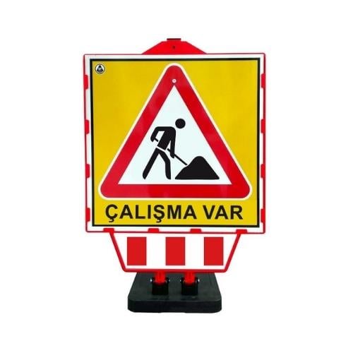 Dikkat Çalışma Var Plastik Katlanır Uyarı Levhalı Bariyer Dikkat Çalışma Var Plastik Katlanır Uyarı Levhalı Bariyer