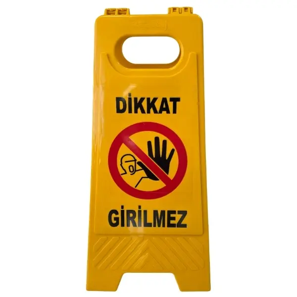 dikkat girilmez levhası sarı portatif katlanır dikkat girilmez levhası sarı portatif katlanır